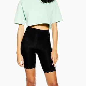 Zara scalloped bike shorts